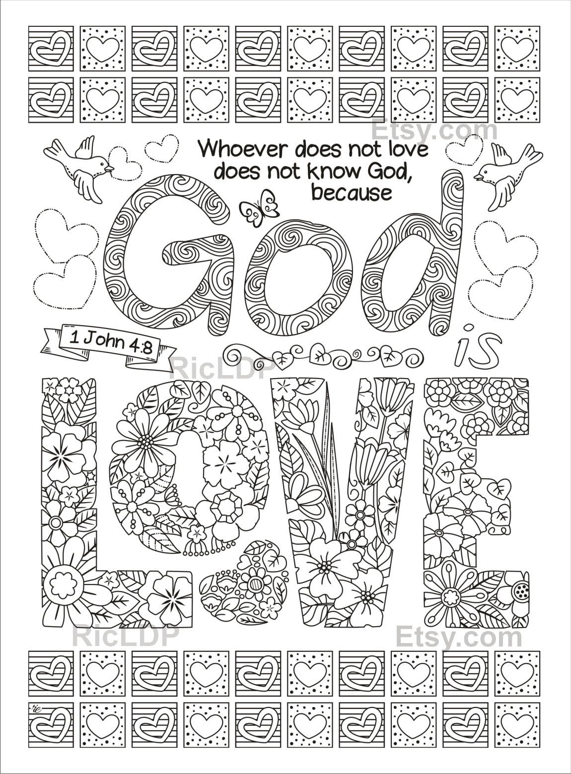Two bible coloring pages john jeremiah