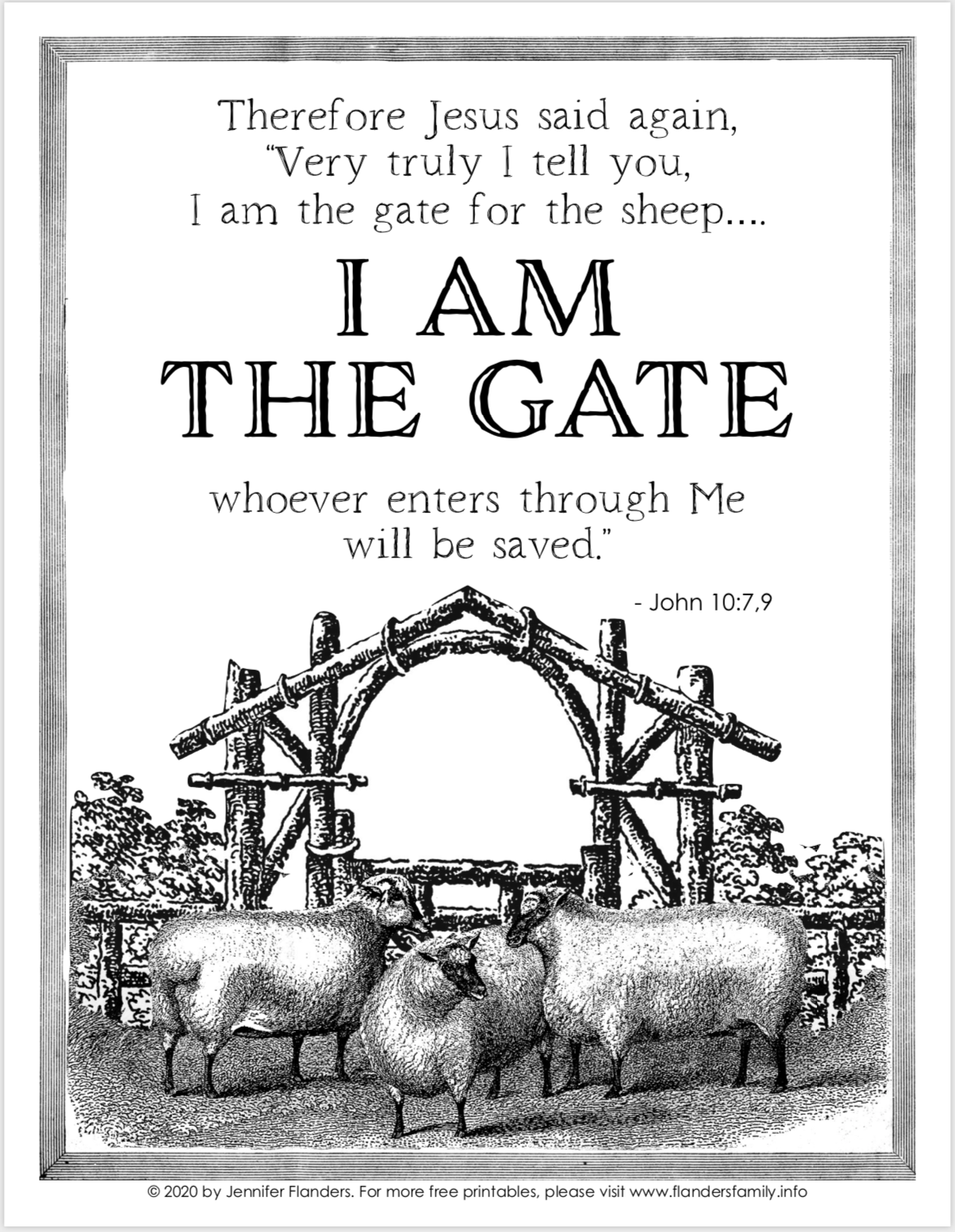 I am the gate coloring page