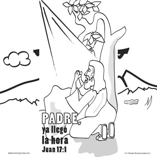 Spanish easter memory cross coloring card by memory cross â