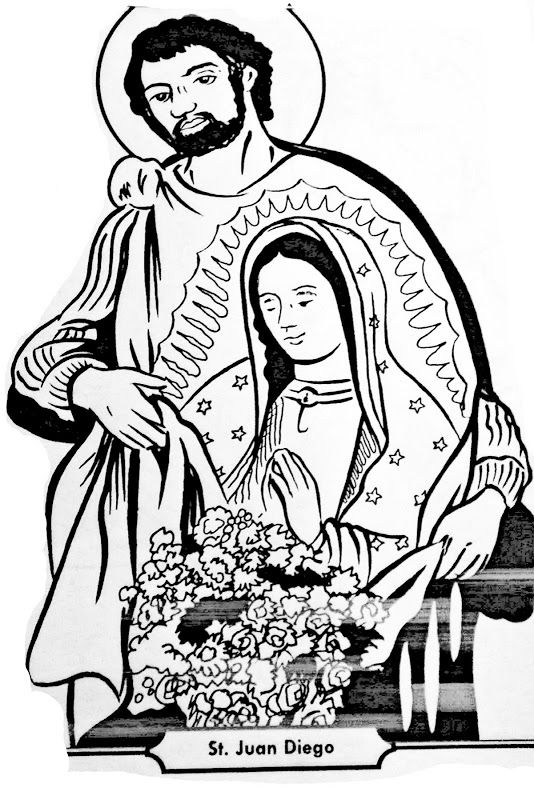 Juan diego and our lady of guadalupe coloring pages coloring pages catholic coloring coloring pages inspirational