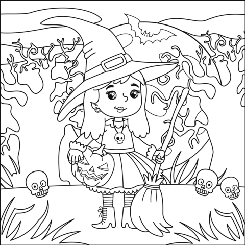 Dibujo de bruja para colorear dibujos para colorear imprimir gratis