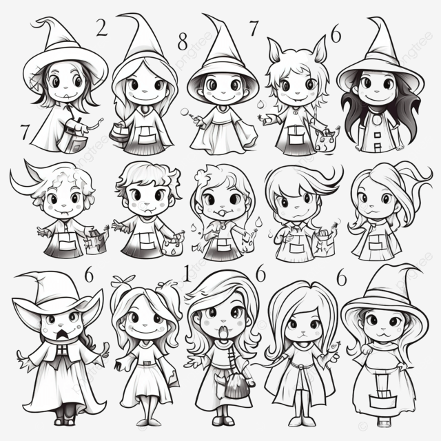Dibujo de juego contar con brujas dibujos animados personaj halloween pãgina del libro para colorear png dibujos dibujo del coche dibujo de dibujos animados dibujo de libro png imagen para dcarga gratuita