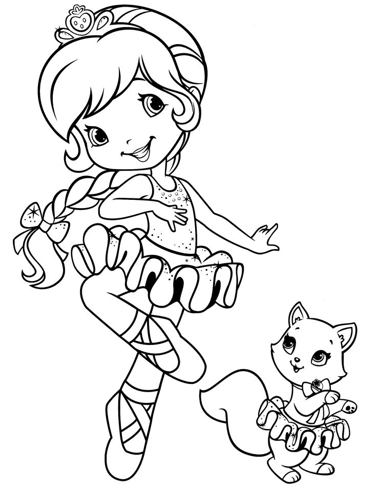 Dibujos fresita para colorear