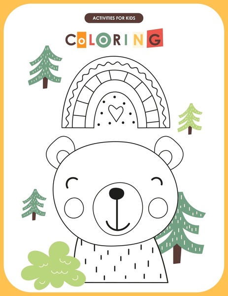 Bear coloring book mãs de ilustraciones y dibujos de stock con licencia libres de regalãas