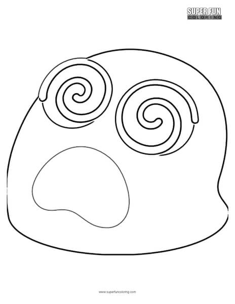 Google dizzy emoji coloring page