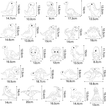 Mezoom piezas de dinosaurios de papel a color para niãos haz tu propio dinosaurio de pintura de dinosaurio con cintas coloridas para temãtica de dinosaurios jurãsicos safari selva suministros de