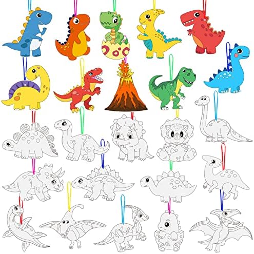 Mezoom piezas de dinosaurios de papel a color para niãos haz tu propio dinosaurio de pintura de dinosaurio con cintas coloridas para temãtica de dinosaurios jurãsicos safari selva suministros de