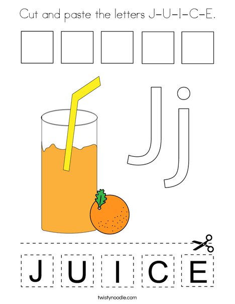 Cut and paste the letters j