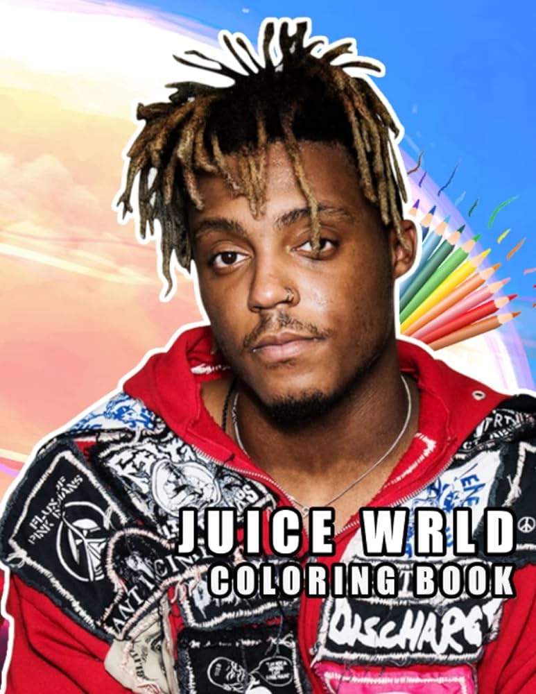 Jãºicã wrld coloring book a fabulous coloring book for fans of all ages with several images of juice wrld one of the best ways to relax and enjoy coloring fun by begue