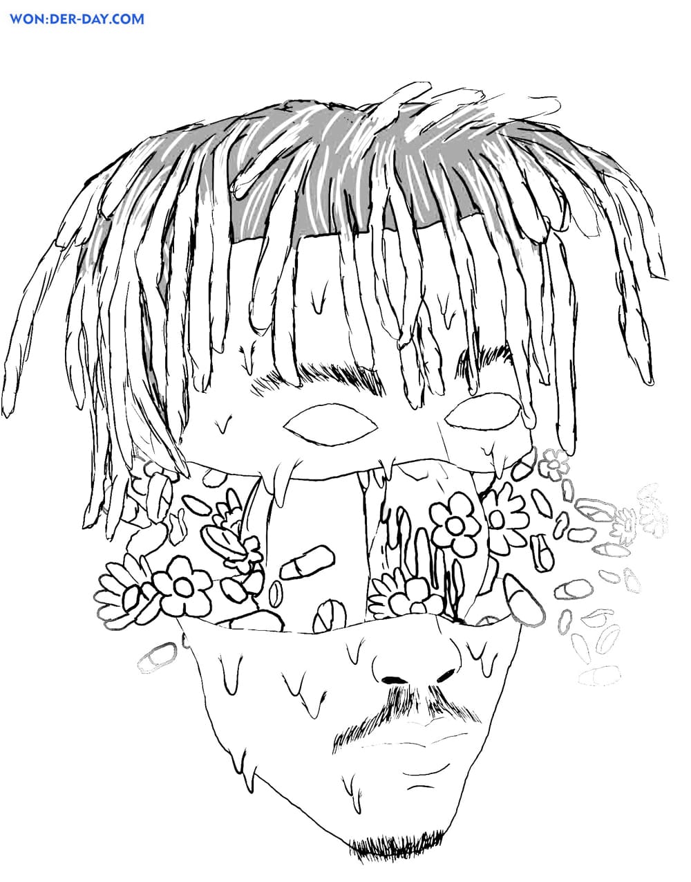 Juice wrld coloring pages