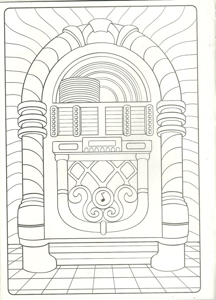 Jukebox coloring page coloring pages painting color