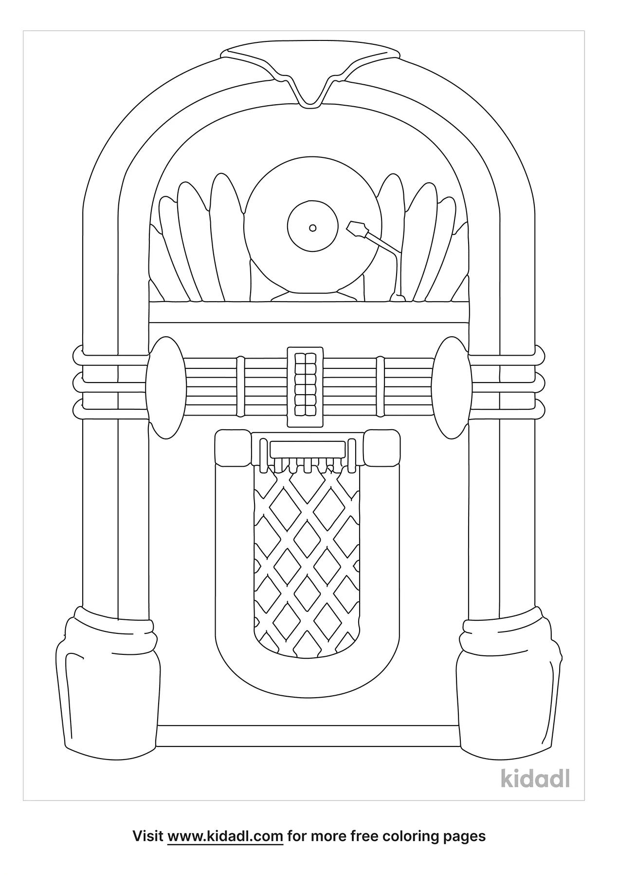 Free jukebox coloring page coloring page printables