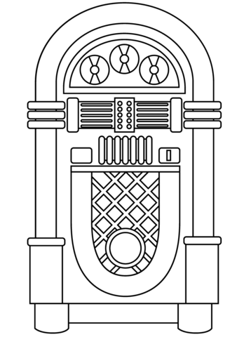 Jukebox coloring page free printable coloring pages