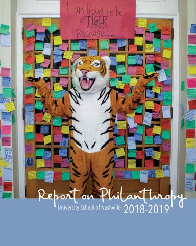 Report on philanthropy