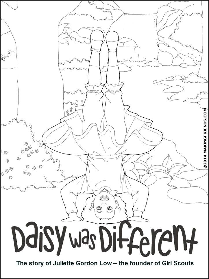 Juliettte low coloring book cover girl scout daisy activities daisy girl scouts junior girl scout badges