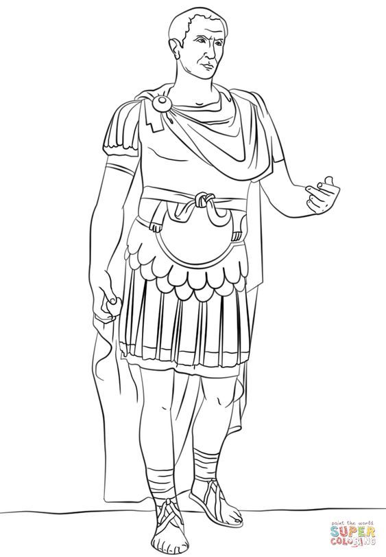 Julius caesar coloring page ancient rome kids ancient rome julius caesar