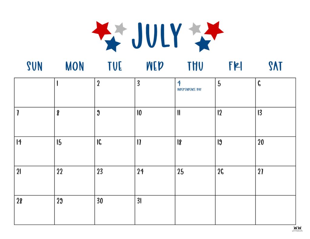 July calendars