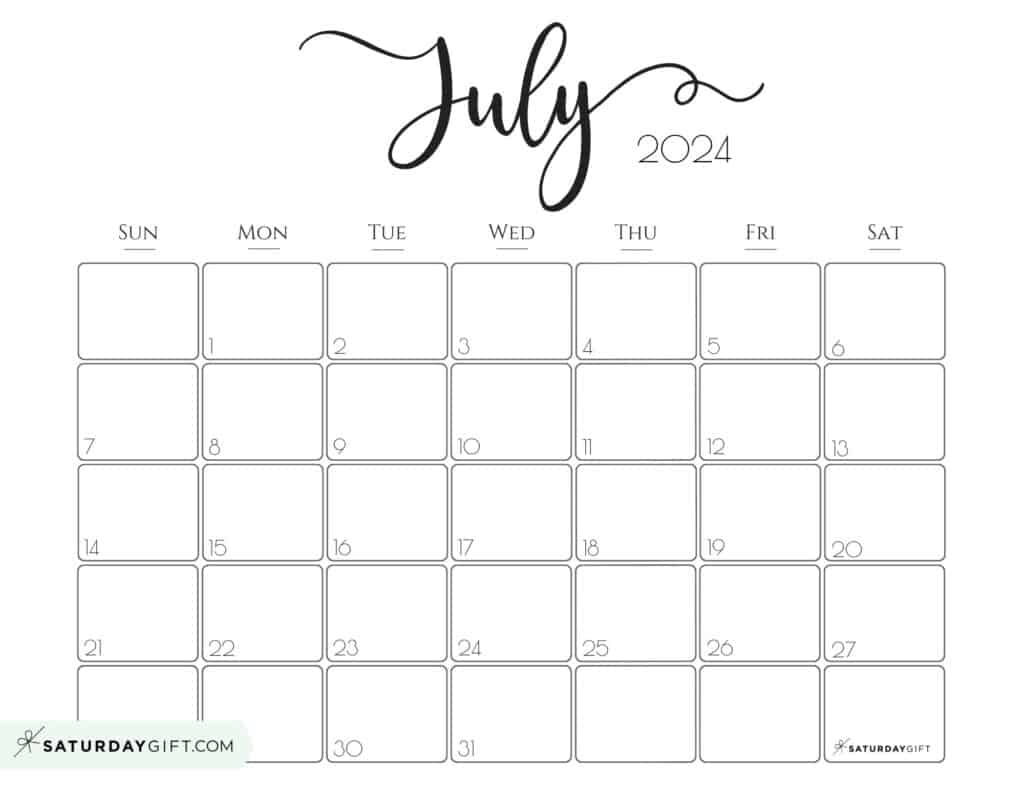 July calendar