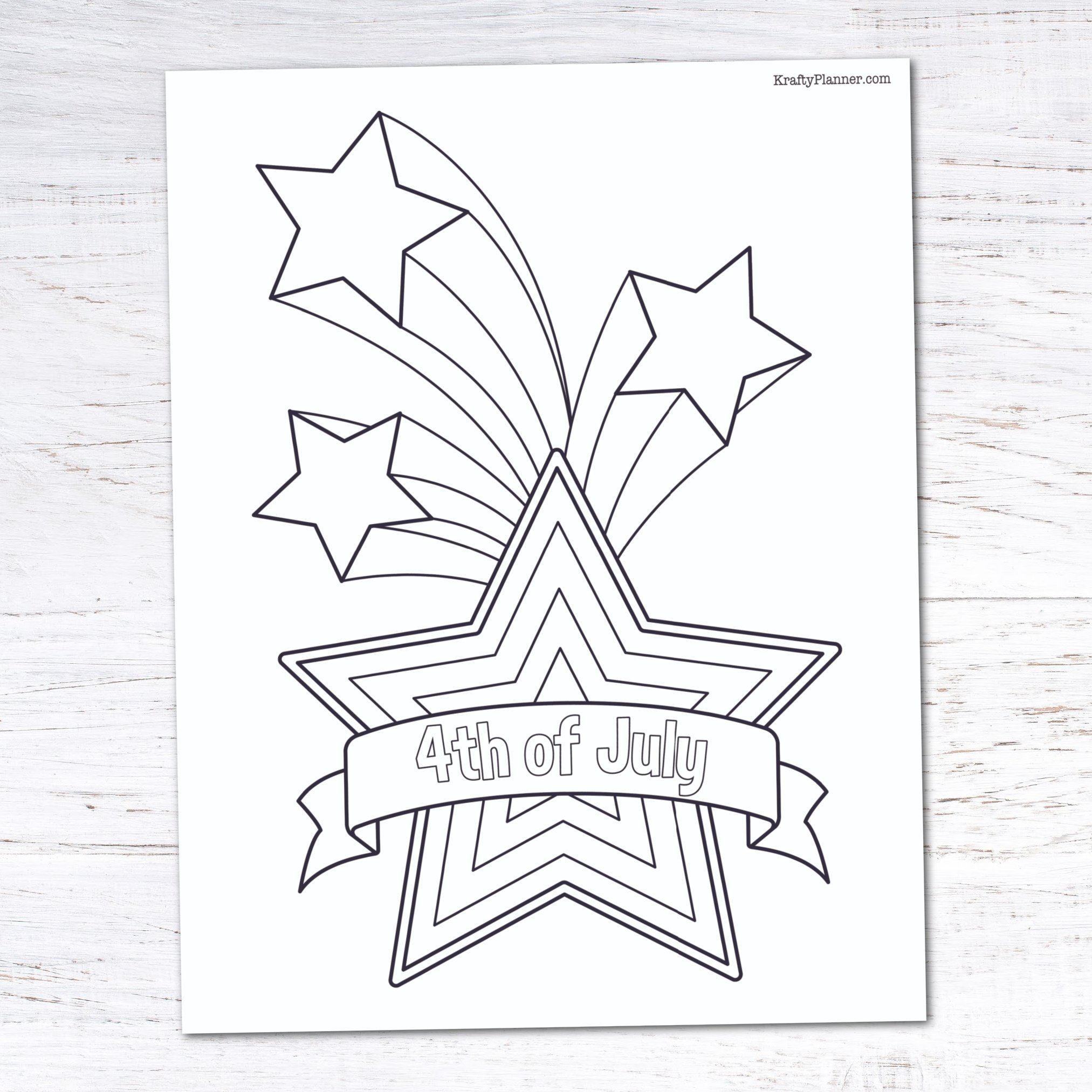 Free printable th of july coloring pages â krafty planner