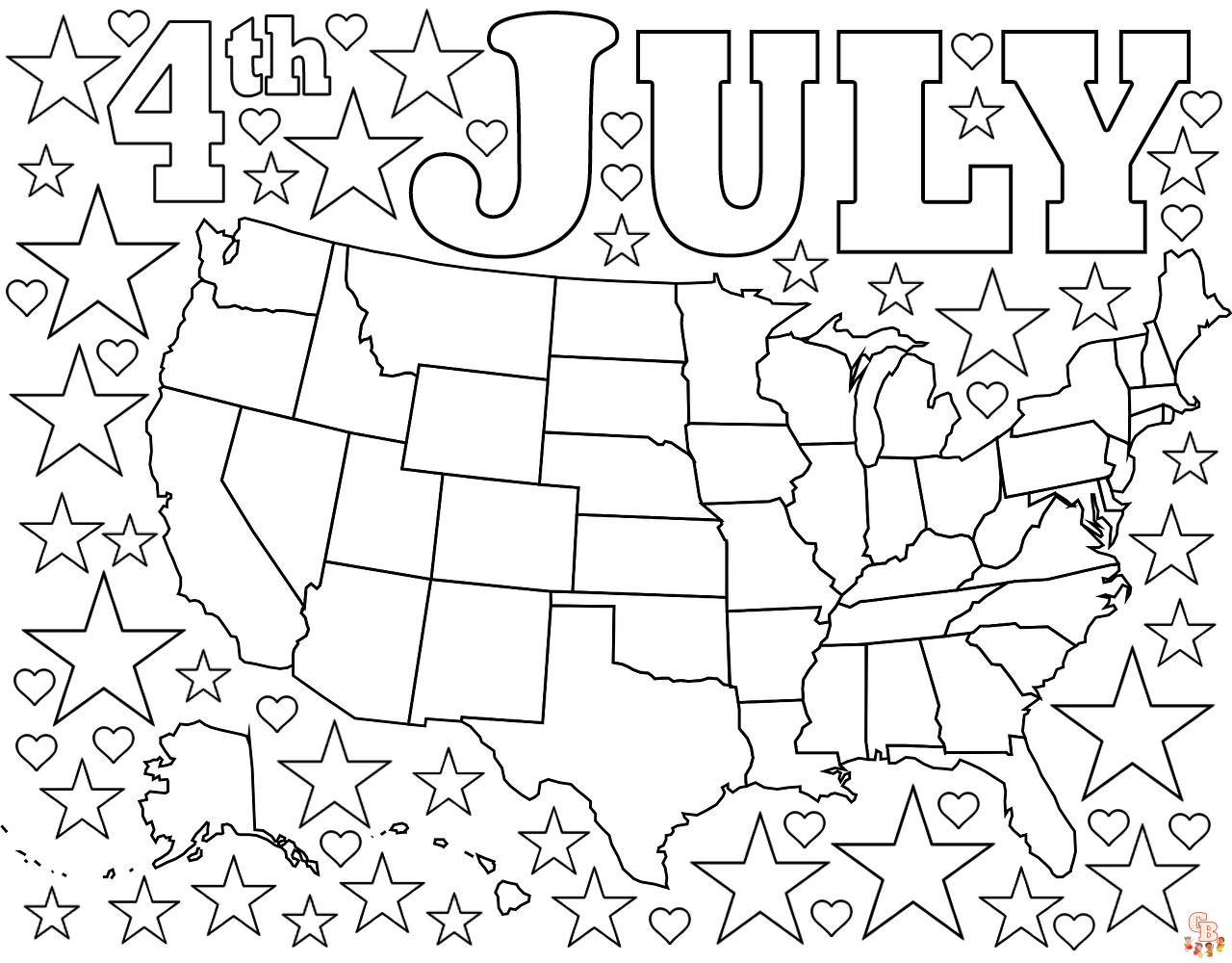 July coloring pages