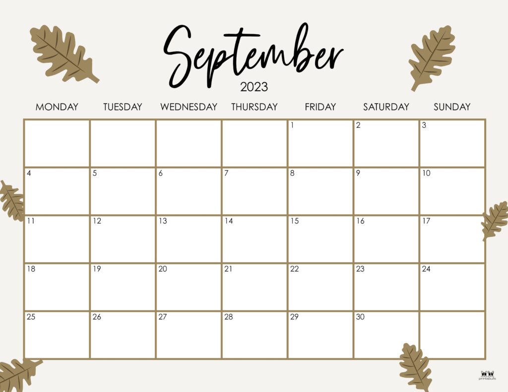 September calendars
