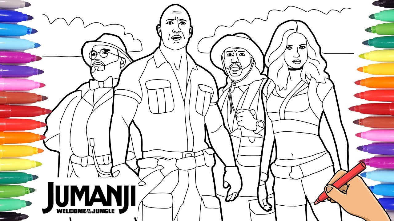 Juanji welcoe to the jungle coloring pages for kids