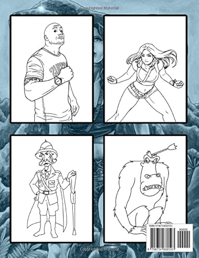 Jumanji coloring book a cool coloring book with many illustrations of jumanji for fans of all ages to relax and relieve stress will carola books