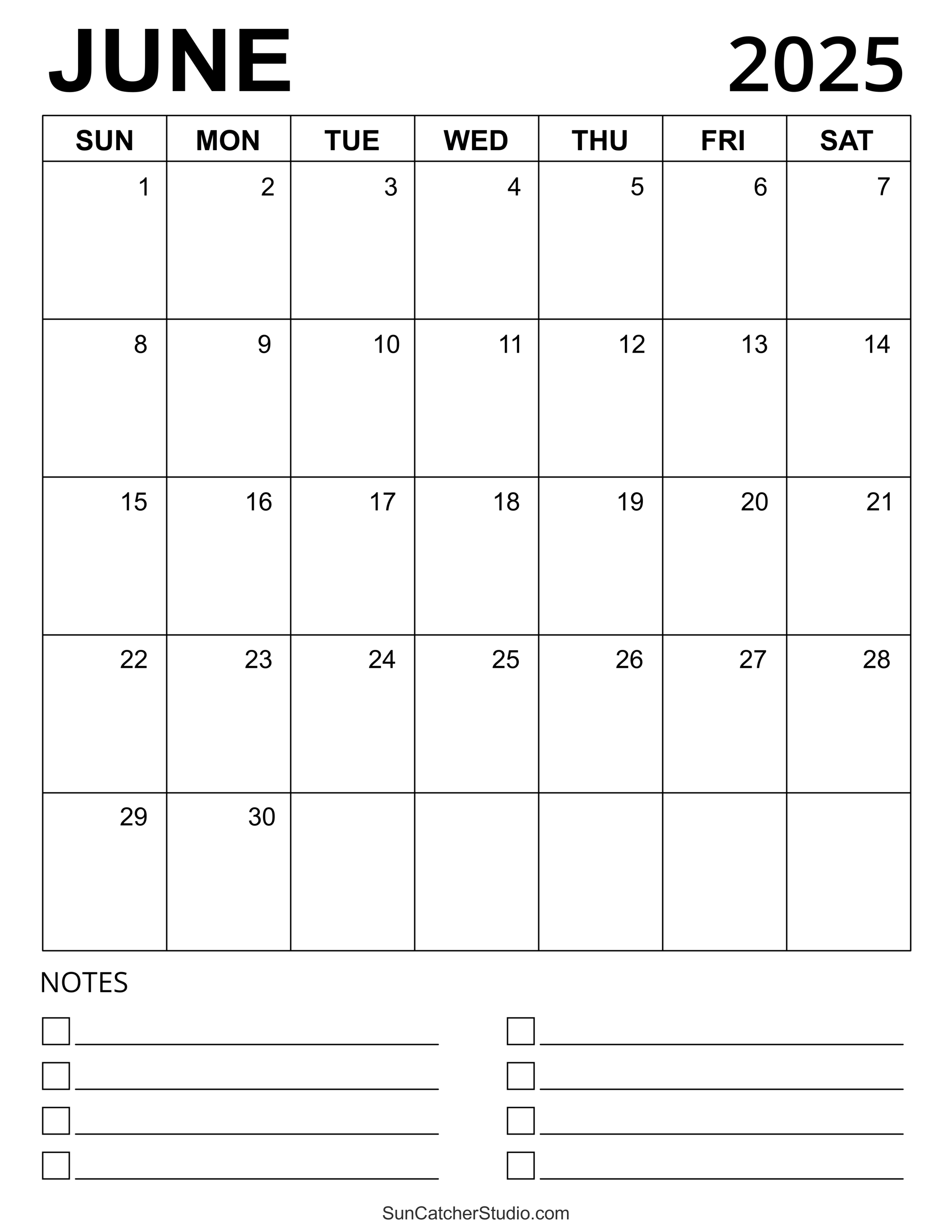 June calendar free printable â diy projects patterns monograms designs templates