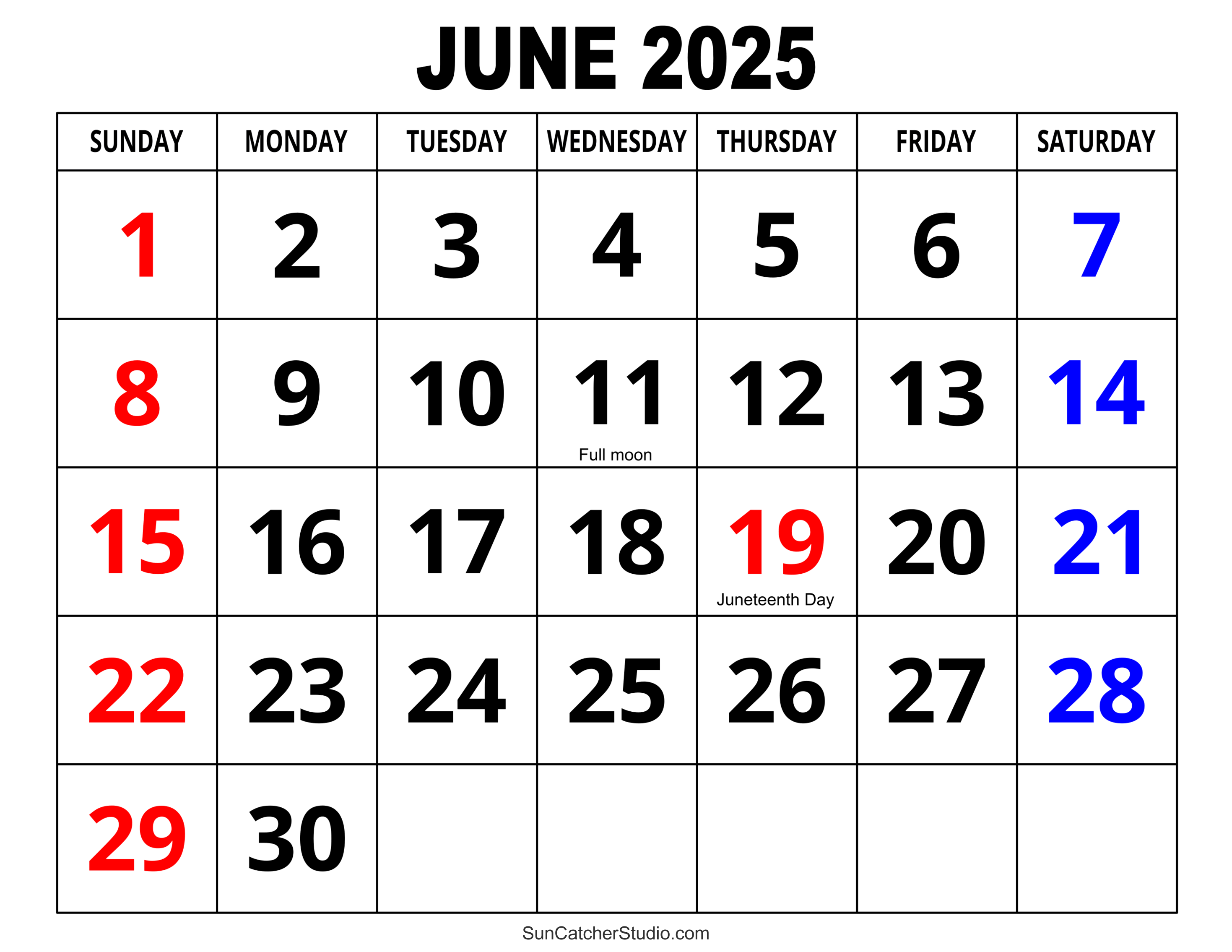 June calendar free printable â diy projects patterns monograms designs templates