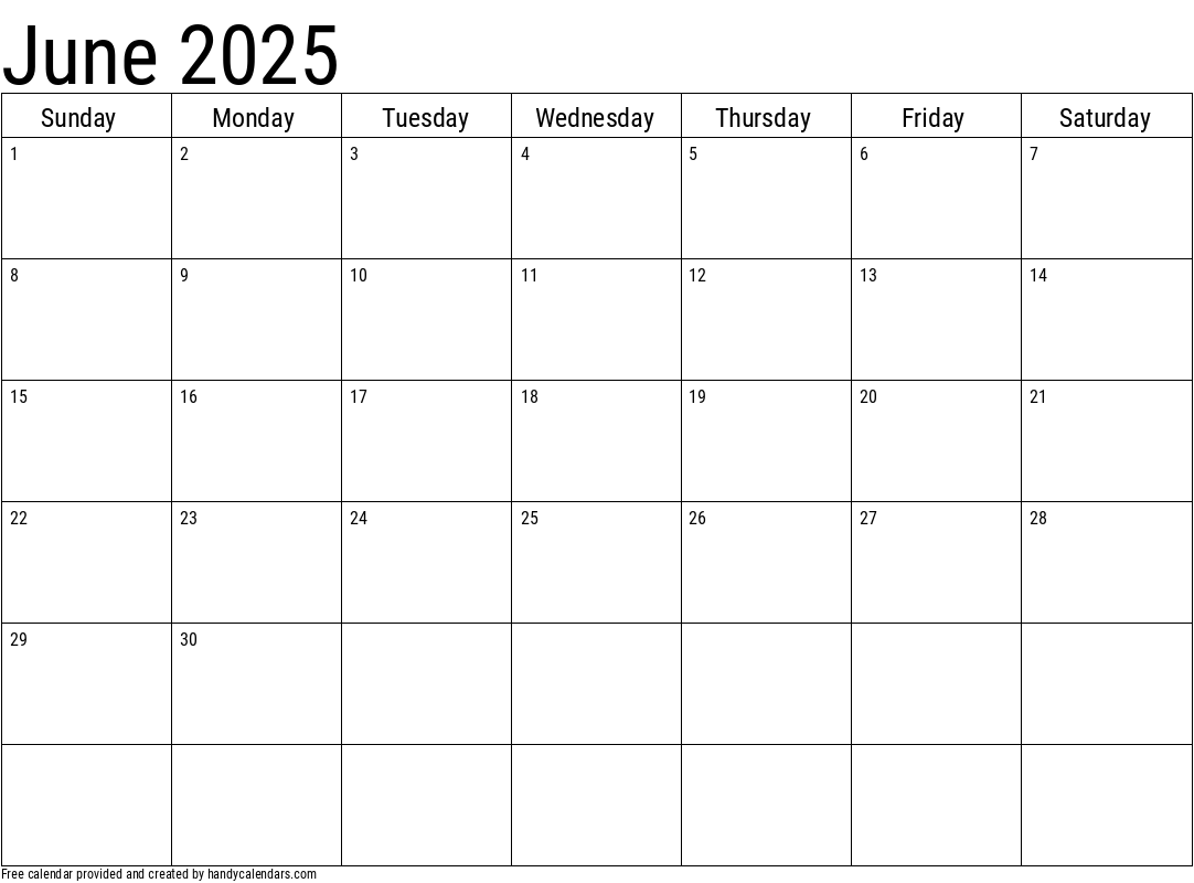 June calendars
