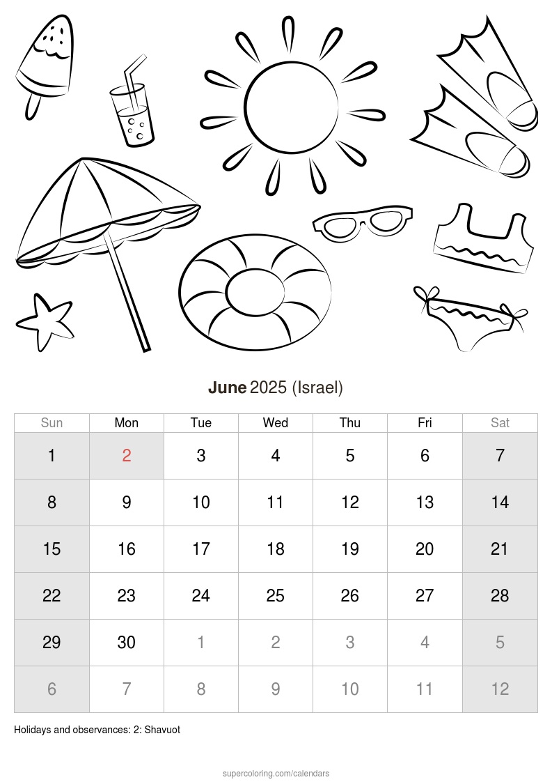 June calendar
