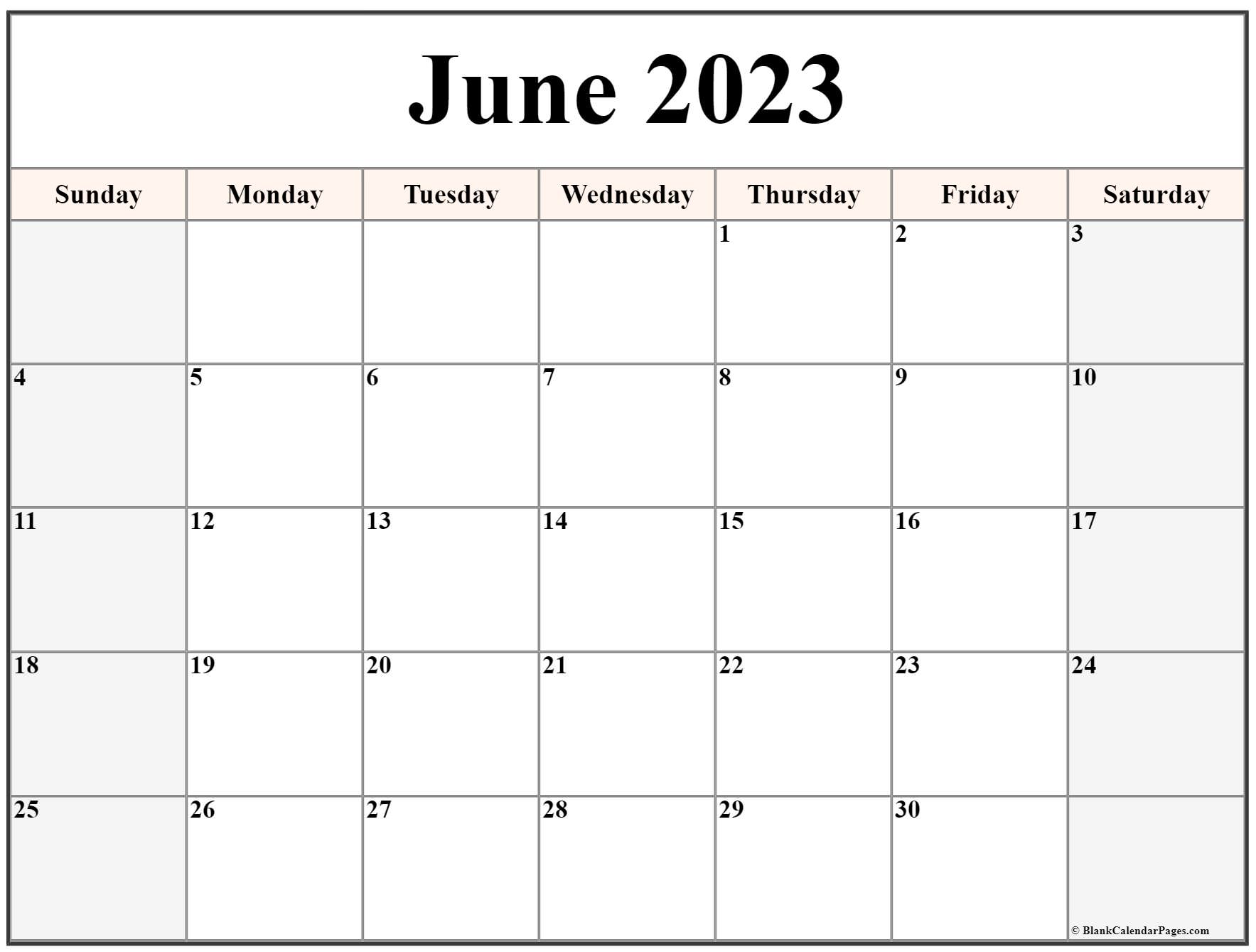 June calendar free printable calendar