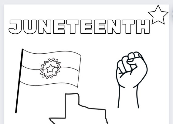 Juneteenth coloring sheet printable included juneteenth