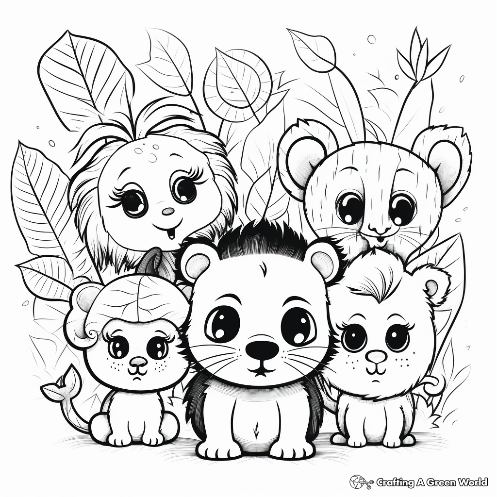 Jungle coloring pages