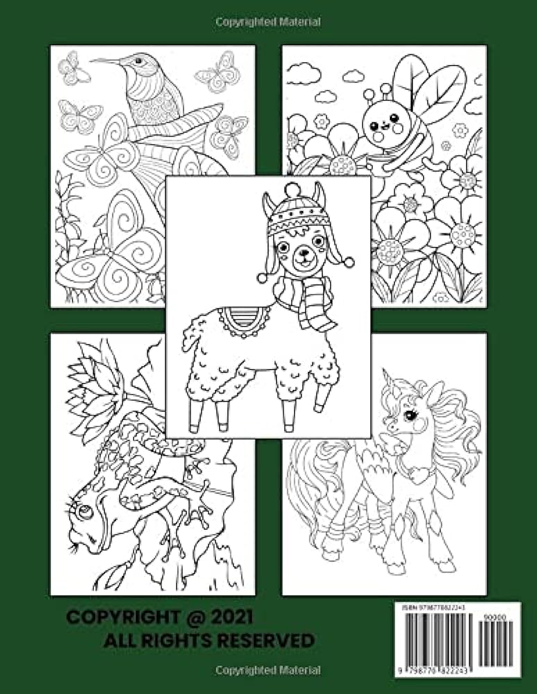 Jungle animal coloring book for kids ages