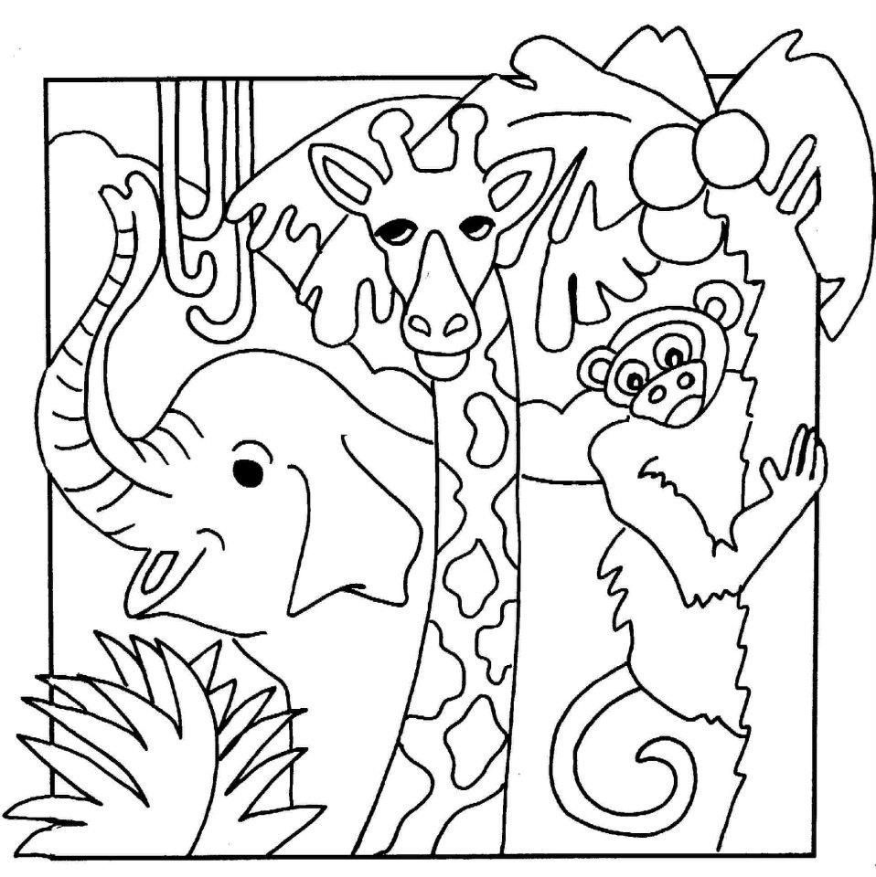 Jungle coloring pages