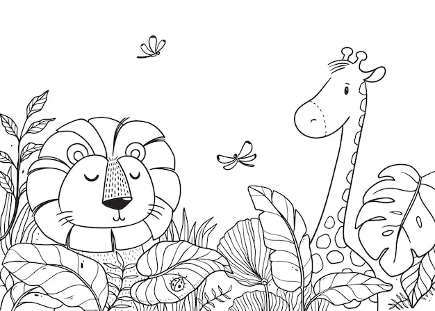 Jungle coloring pages images