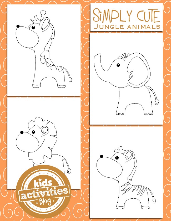 Jungle animal coloring pages for kids kids activities blog