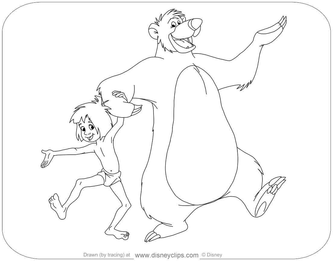 Disneys the jungle book coloring pages