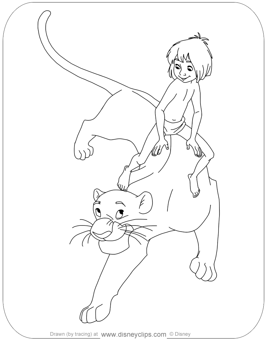Disneys the jungle book coloring pages