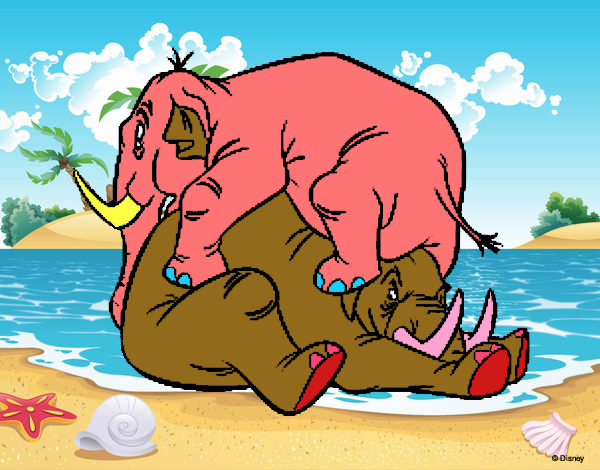 Colored page the jungle book