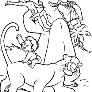 Jungle book coloring pages printable for free download