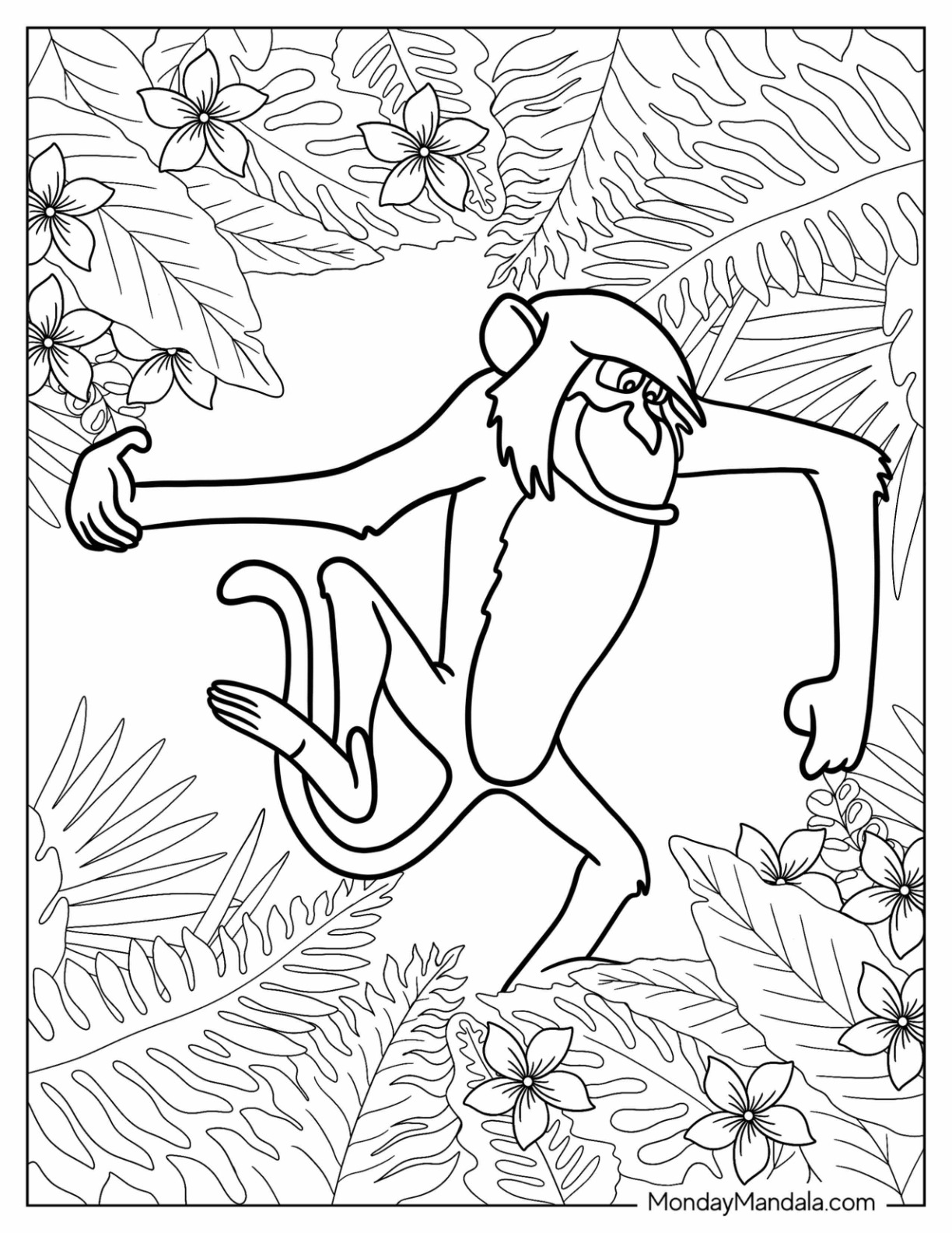 Jungle book coloring pages free pdf printable