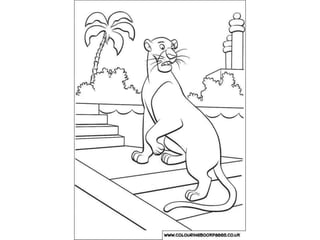 Jungle book colouring pages and kids colouring activities ppt