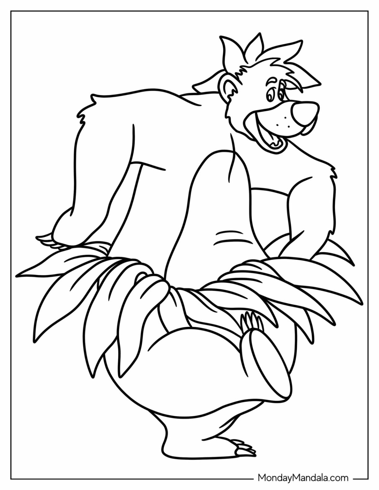 Jungle book coloring pages free pdf printable