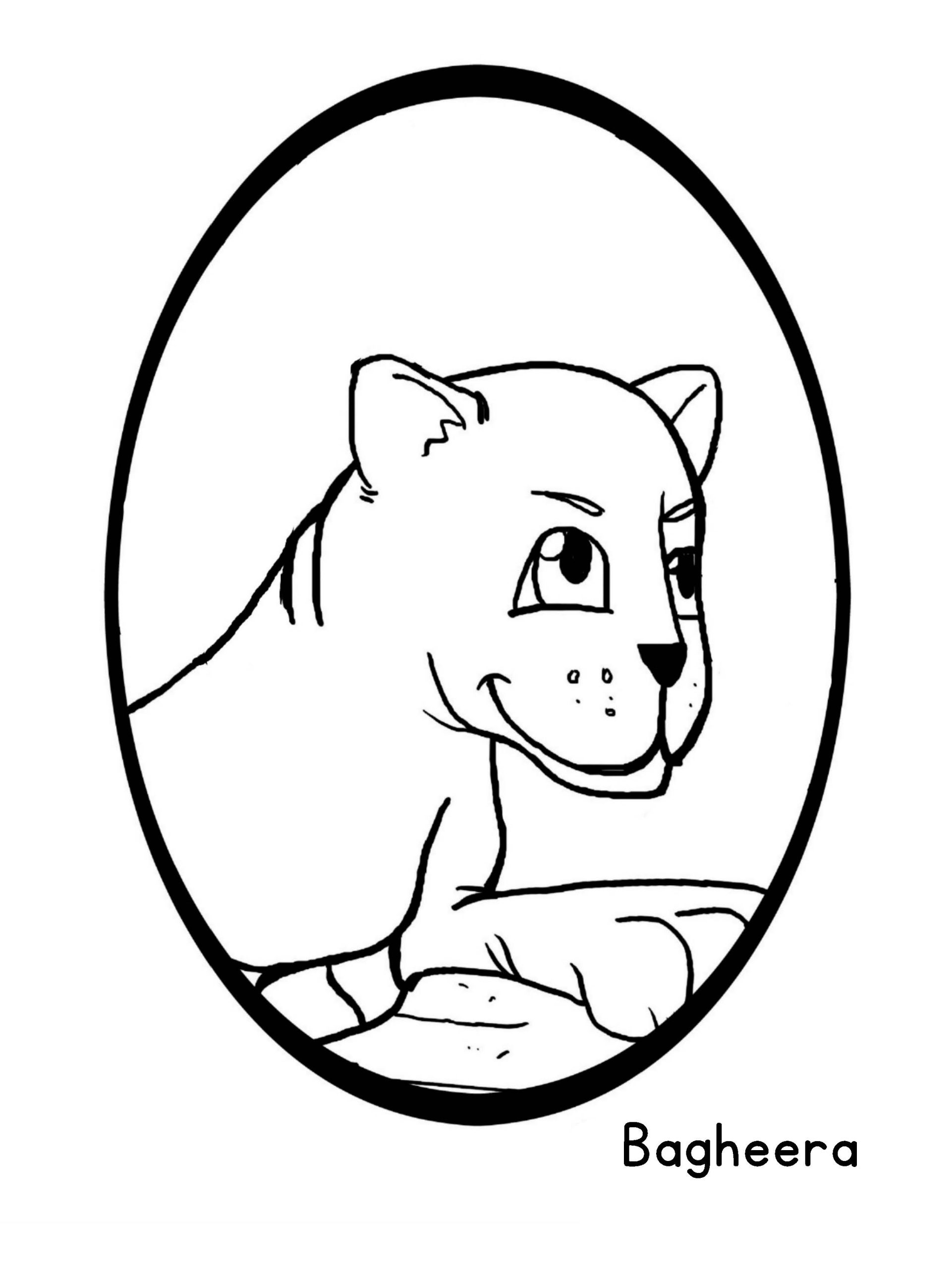 Read and color jungle book characters