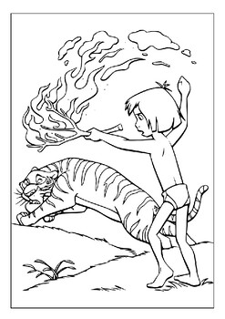 Color your way through the jungle book with printable mowgli coloring sheets