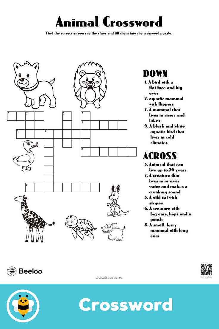 Animal crossword coding lessons learning english for kids english lessons for kids