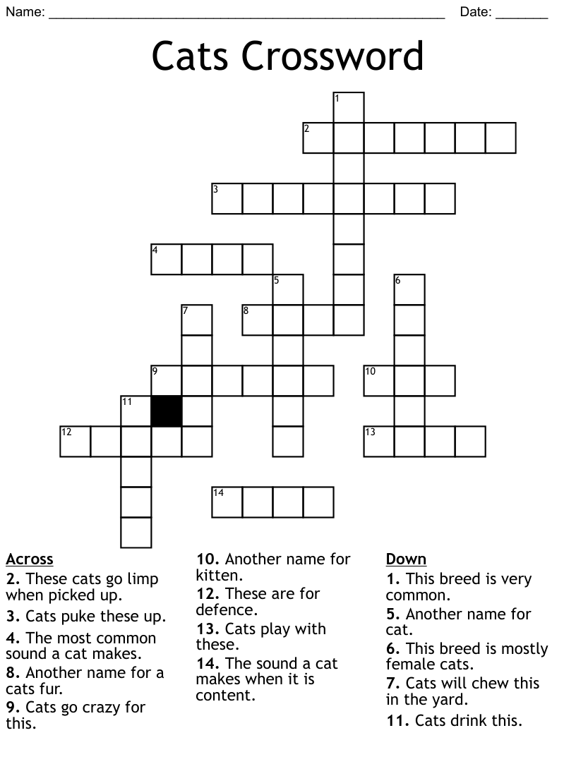 Cats crossword