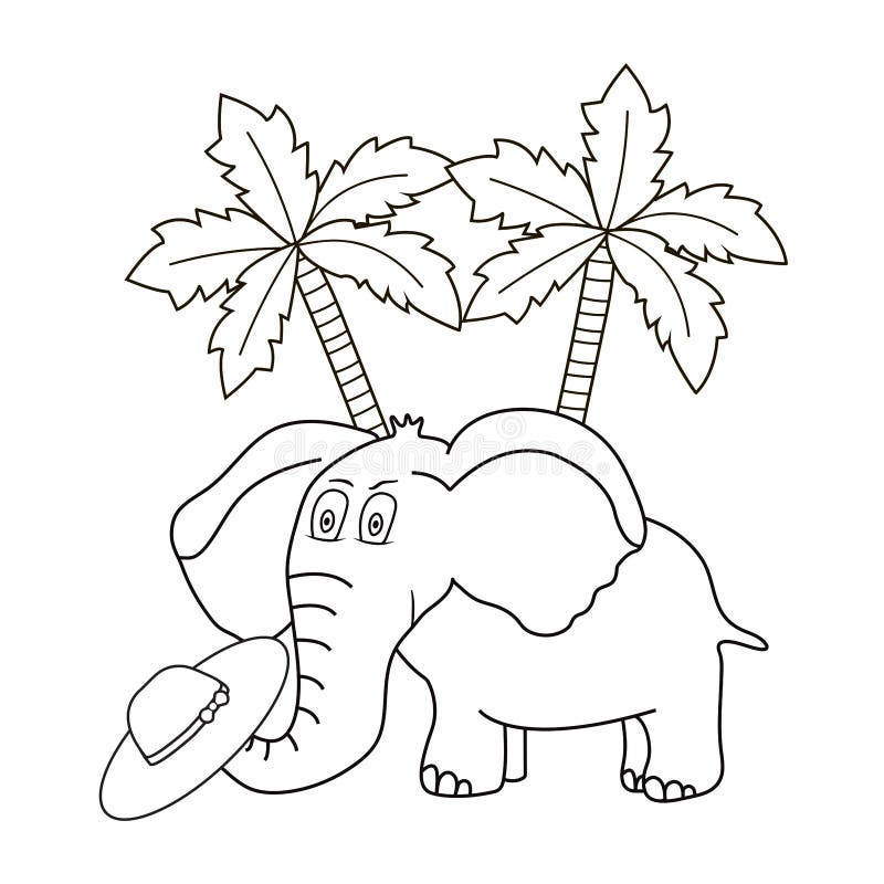 Elephant jungle coloring page stock illustrations â elephant jungle coloring page stock illustrations vectors clipart